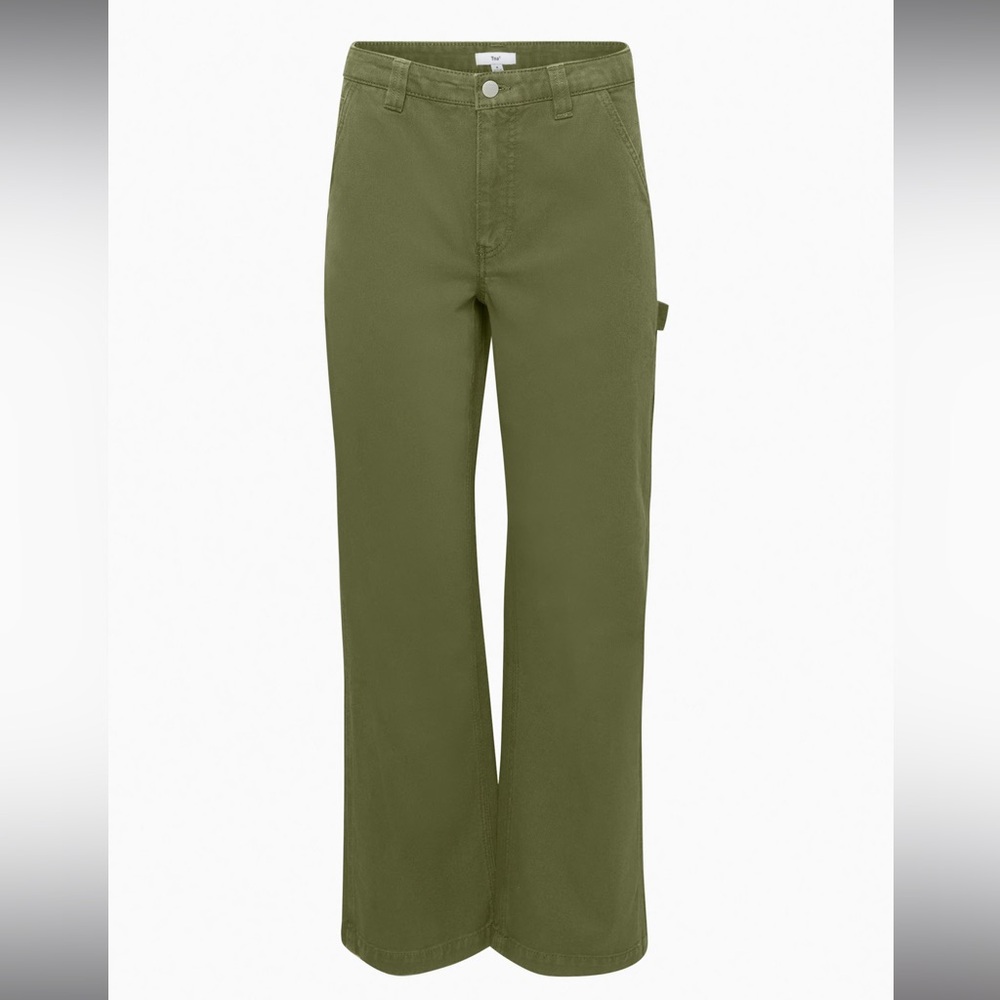 Aritzia TNA Greenwich High-Waisted Carpenter Pant Green Size 4 New